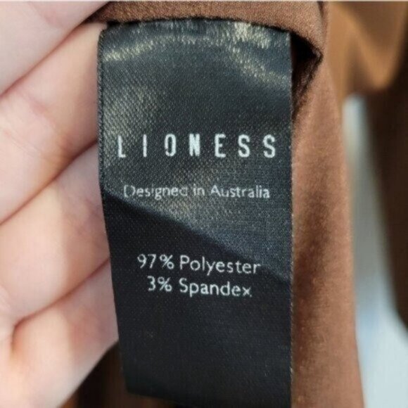 Lioness | Snap Button Front Utility Blazer Jacket Coat Brown - Picture 6 of 6